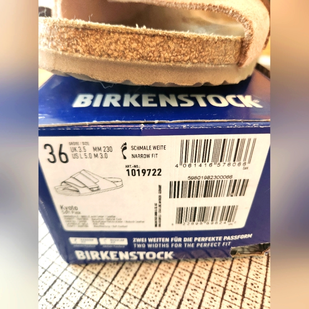 Birkenstocks, Kyoto, Soft Pink, Size 36 - Picture 4 of 8